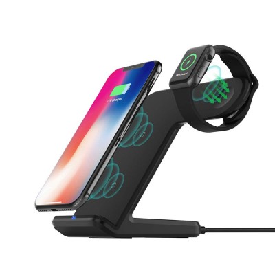 For iWatch Series 3/2/1 2 in 1 Wireless Charger Stand Fast Charger Docking Station Replacement For Iphone XS MAX