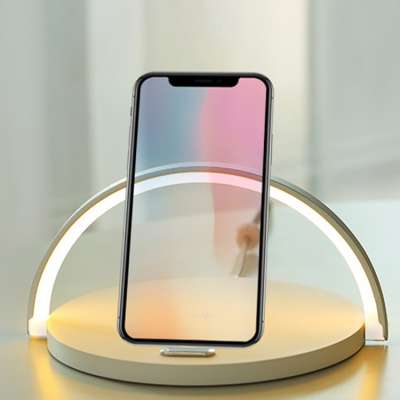 Portable LED Night Light with Qi Wireless Cellphone Charger Pad CaseFor iPhone Samsung for xiaomi Wireless Charger with Lamp