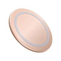 New Technologies Portable Aluminum Alloy Mirror Bottom 7.5W 10W 15W QC3.0  Round Fast Qi Wireless Chargers Mobile Phones